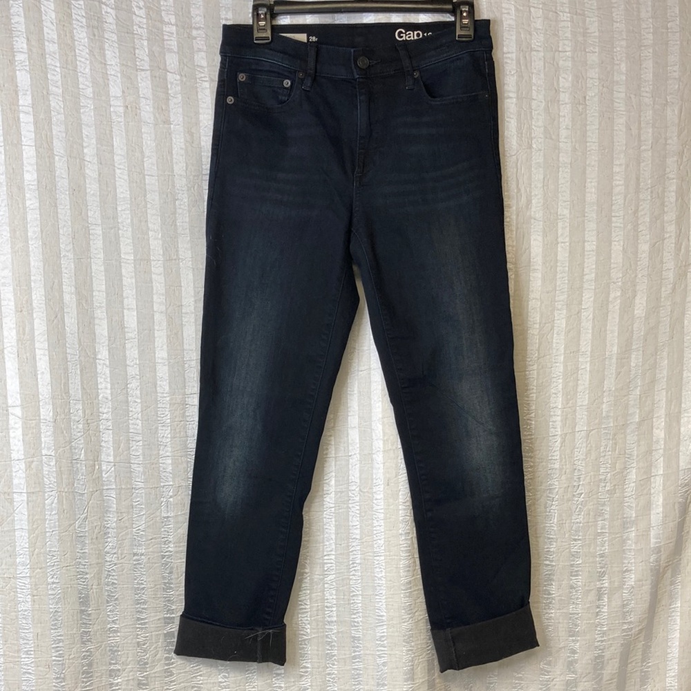 Gap 1969 “Resolution Slim Straight” dark blue denim jeans, size 28r, NWOT
